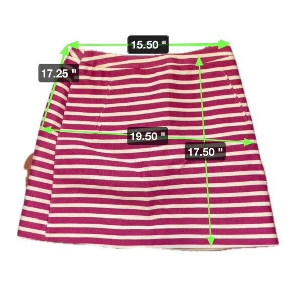 Halogen Pink White Striped Tweed Straight Short Skirt Sz 10 - Picture 6 of 6
